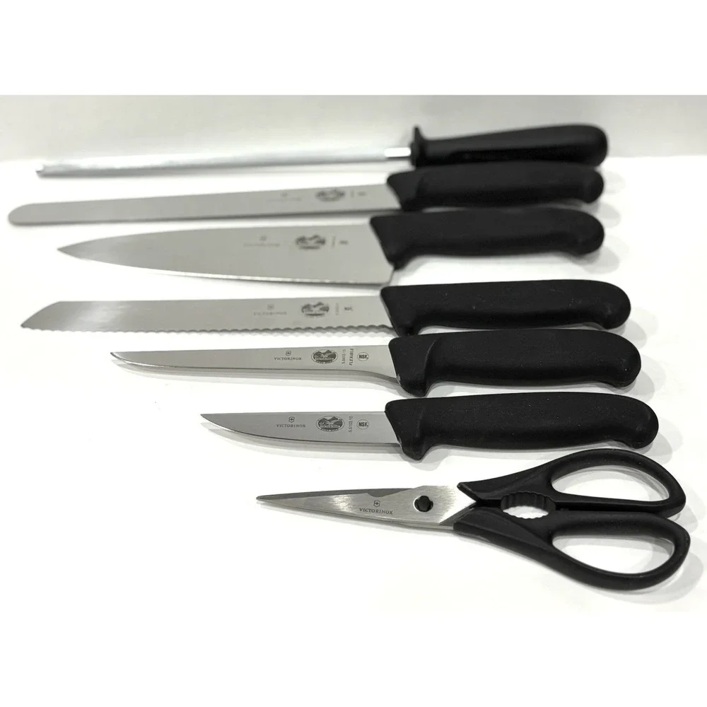 Victorinox Fibrox Cutlery Block Set 8-Piece Knife Set with Shears & Block